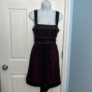 Pink and black cocktail dress size 9